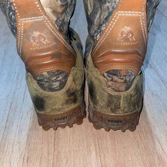 Vintage 05 Rocky Xtreme Stalker Light Camo Hunting Winter Hiking Boots Mens 12 - Picture 8 of 11